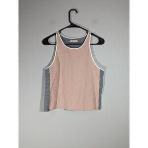 Madewell‎ Tank Top Color Block Pink Grey Women Size XL